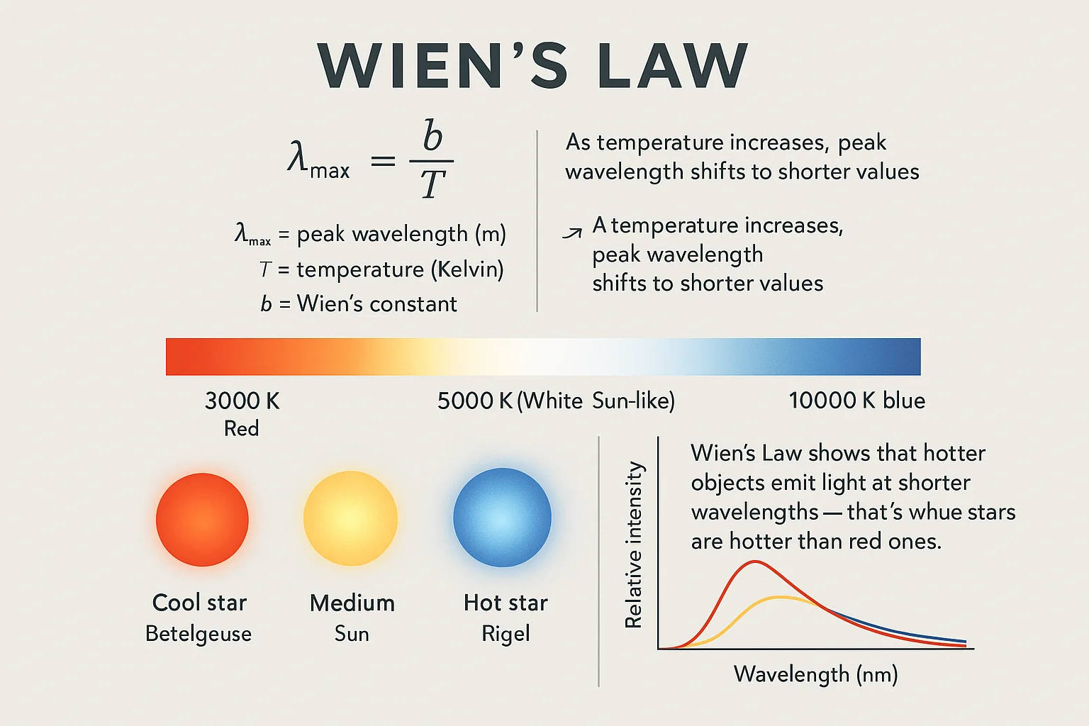 Wien's Law in Temperature Conversion